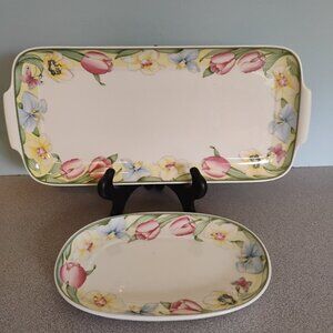 Villeroy and Boch Canari Pattern set of 2 Serving Plates
